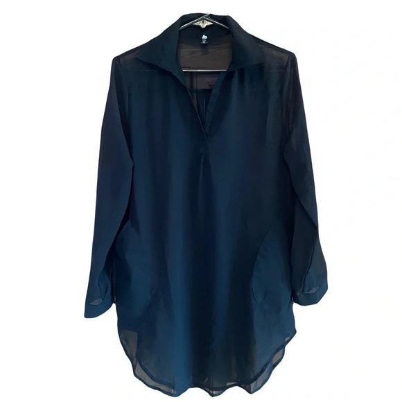 Ownest Sheer black long sleeve top size XXL - Picture 1 of 7